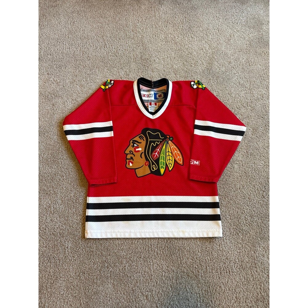 Vintage Chicago Blackhawks CCM Youth NHL Jersey Size Small